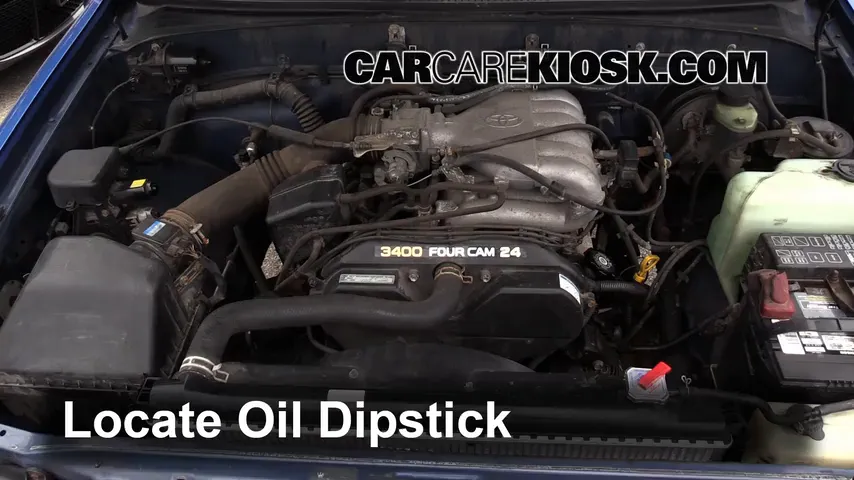 1996 Toyota T100 SR5 3.4L V6 Extended Cab Pickup Oil Check Oil Level